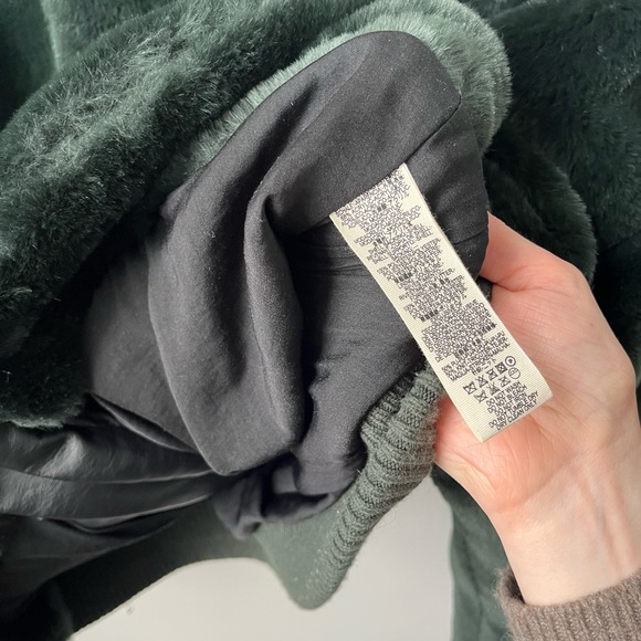 Free people green faux fur fluffy zip jacket emerald mob wife bomber jacket - Picture 2 of 14